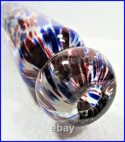 Scarce Hand Blown 19th C. Glass Whimsy Spatterware Kitchen Rolling Pin Nm