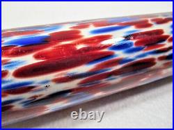 Scarce Hand Blown 19th C. Glass Whimsy Spatterware Kitchen Rolling Pin Nm