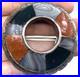Scottish Sterling Silver Brooch Pendant Hand Chase Round Agate Victorian Antique