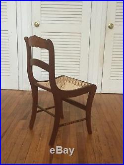 Set of 6 six Victorian hand carved walnut dining side chairs cane seats 1800s