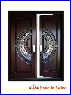 Solid Wood Front Door Entry Door Unit Pre-hung &Finished Double Door Collection