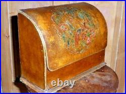 Stunning Antique English Hand Painted Table Stationary Box, c1890