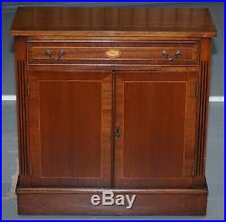 Stunning Hand Made In England Solid Mahogany Sideboard Bookcase With Drawer