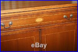 Stunning Hand Made In England Solid Mahogany Sideboard Bookcase With Drawer