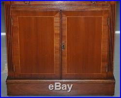 Stunning Hand Made In England Solid Mahogany Sideboard Bookcase With Drawer