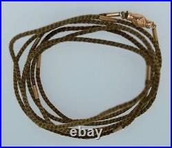 Super Long 14K Victorian Hair Necklace 51.5 inches