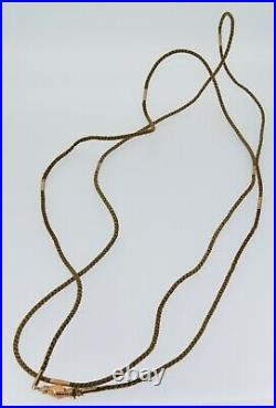 Super Long 14K Victorian Hair Necklace 51.5 inches