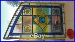 Superb Victorian Collection Of Hand Painted Stain Glass With Many Extra Pieces