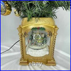 The Thomas Kinkade Snow Globe Tabletop Tree Christmas Decoration Hand-painted