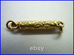 Tiniest Antique Georgian Victorian 18ct Gold Hand Engraved Clasp Excellent Cond