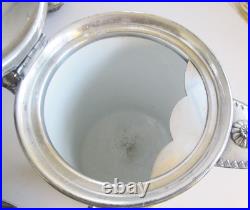 Unique Antique VICTORIAN Hand-Hammered Silverplate Water Tipping Urn, circa 1880