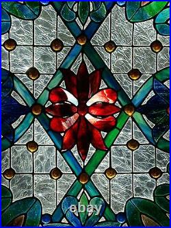 VICTORIAN HERITAGE STAINED GLASS LEADLIGHT FRONT DOOR / WINDOW Hand Crafted
