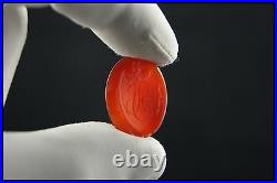 VICTORIAN INTAGLIO HAND CARVED CARNELIAN UNMOUNTED ITALIAN CAMEO 25mm MONOGR. TA