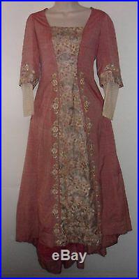 VICTORIAN Tea Reform Dress bustle dress hand made 1890's UK 10 US 8 EU 38