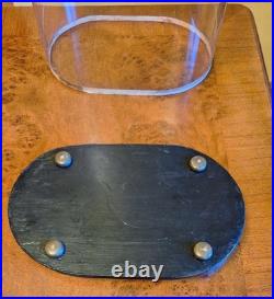 Very Large Antique Victorian Hand Blown Glass Dome With Ebonised Base H47cms VGC Very Large Antique Victorian Hand Blown Glass Dome With Ebonised Base H47cms VGC