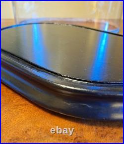 Very Large Antique Victorian Hand Blown Glass Dome With Ebonised Base H47cms VGC Very Large Antique Victorian Hand Blown Glass Dome With Ebonised Base H47cms VGC