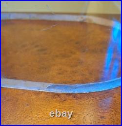 Very Large Antique Victorian Hand Blown Glass Dome With Ebonised Base H47cms VGC