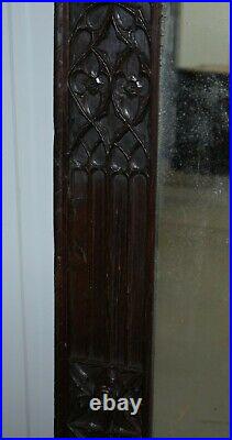 Very Rare 16th Century Gothic Tracery Decoration Wall Mirror Hand Carved Super