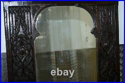 Very Rare 16th Century Gothic Tracery Decoration Wall Mirror Hand Carved Super