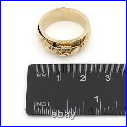 Victorian 14K Yellow Gold Holding Hands Hidden Hair Mourning Ring #J84768-1