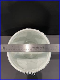 Victorian 1800s CF Monroe Wave Crest Large Biscuit Jar Hand Painted Floral