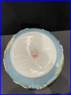 Victorian 1800s CF Monroe Wave Crest Large Biscuit Jar Hand Painted Floral