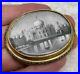 Victorian 18K HAND-PAINTED MINIATURE TAJ MAHAL Grand Tour Hair/Mourning Brooch