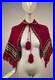 Victorian 19th C Hand Knit Cape W Ornate Tassel Trimmed Ties
