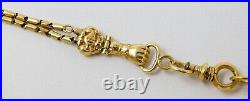 Victorian 53 18k Gold CHALCEDONY Hand Forearm Motif Slide Chain Necklace B2975