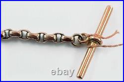 Victorian Antique 1800's Rose Gold Hand Made Pocket Watch Chain Fob 13 Long