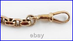 Victorian Antique 1800's Rose Gold Hand Made Pocket Watch Chain Fob 13 Long