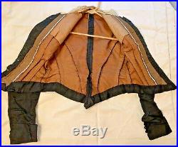 Victorian Antique Black Hand Stitched French bodice Woman's Jacket