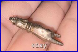 Victorian Antique Hand Jewel Ring Talisman Charm RARE Estate Heirloom Pendant