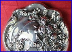 Victorian Art Nouveau Sterling Silver Hand Mirror Vintage STUNNING