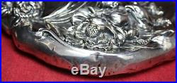 Victorian Art Nouveau Sterling Silver Hand Mirror Vintage STUNNING