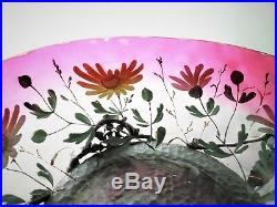 Victorian Brides Basket with Hand Painted Daisies Bowl in a James W Tufts Basket