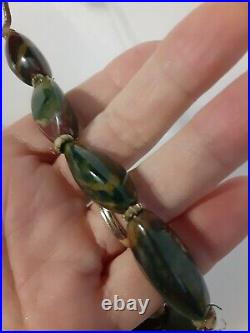 Victorian Carved Stone Bloodstone Agate Necklace