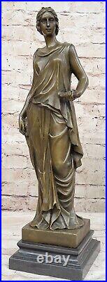 Victorian Classical Bronze Sculpture Minerva Athena Goddess Of War Hand Made