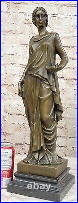 Victorian Classical Bronze Sculpture Minerva Athena Goddess Of War Hand Made