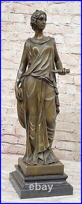 Victorian Classical Bronze Sculpture Minerva Athena Goddess Of War Hand Made