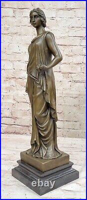 Victorian Classical Bronze Sculpture Minerva Athena Goddess Of War Hand Made