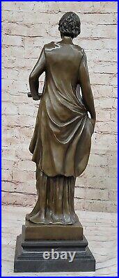 Victorian Classical Bronze Sculpture Minerva Athena Goddess Of War Hand Made