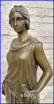 Victorian Classical Bronze Sculpture Minerva Athena Goddess Of War Hand Made