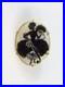 Victorian Dancing Woman Silhouette Cameo Brooch Hand Painted Luster Porcelain