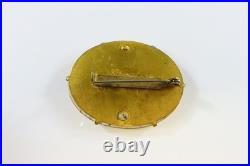 Victorian Dancing Woman Silhouette Cameo Brooch Hand Painted Luster Porcelain Victorian Dancing Woman Silhouette Cameo Brooch Hand Painted Luster Porcelain