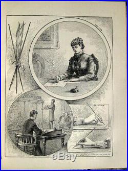Victorian Etiquette Manners Cook Book 1887 Home Farm Hand Writing Penmanship