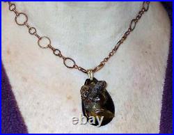 Victorian Faux Tortoiseshell Cameo1880 Hand Carved 1.5 Cameo Exquisite Necklace