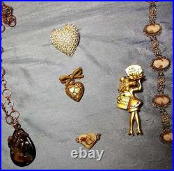 Victorian Faux Tortoiseshell Cameo1880 Hand Carved 1.5 Cameo Exquisite Necklace