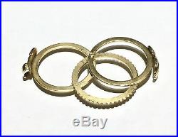 Victorian Fede Gimmel 14k 14Ct Yellow Gold Wedding Clasped hands betrothal Ring