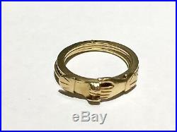 Victorian Fede Gimmel 14k 14Ct Yellow Gold Wedding Clasped hands betrothal Ring